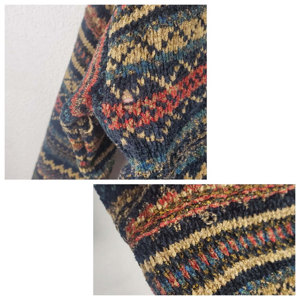Vintage 90s Ivy Crew Pullover Crewneck Multicolor Sweater Indie Grandpa Fall XXL - Picture 9 of 15